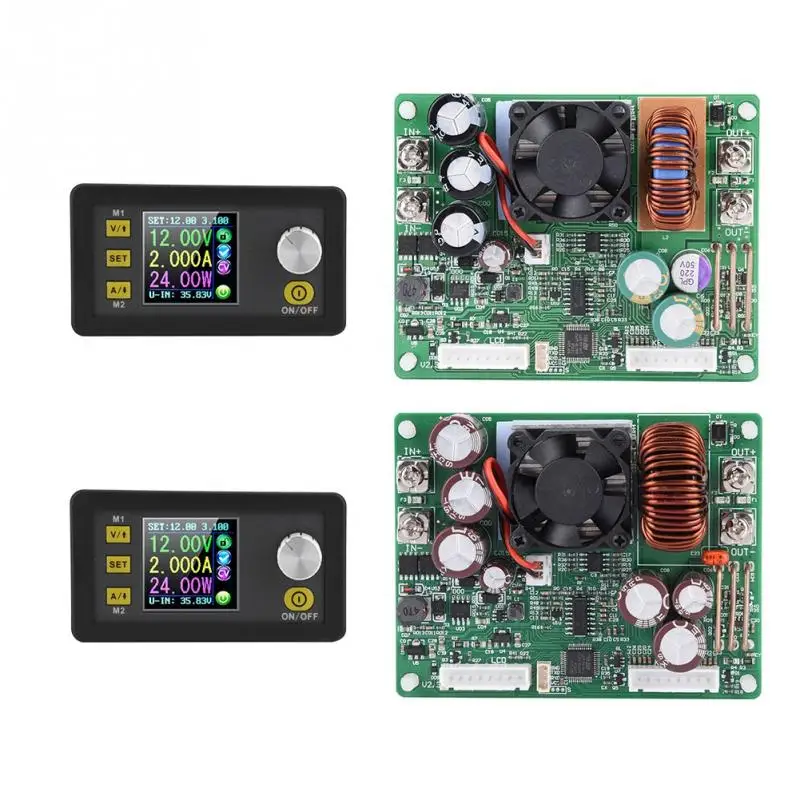 

1 Set Programmable DC-DC Step-down Power Supply Module 6-60V To 0-50V Color LCD Constant Voltage Converter