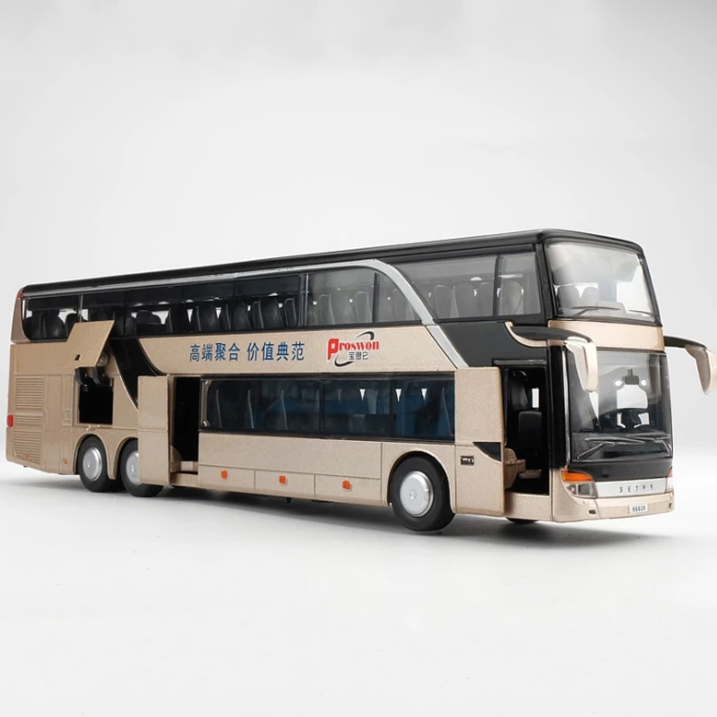 1:32 модель автобуса из цинкового сплава, игрушечный автомобиль, имитация двухэтажного автобуса, игрушки для экскурсий, подарки для детей, 3 цвета