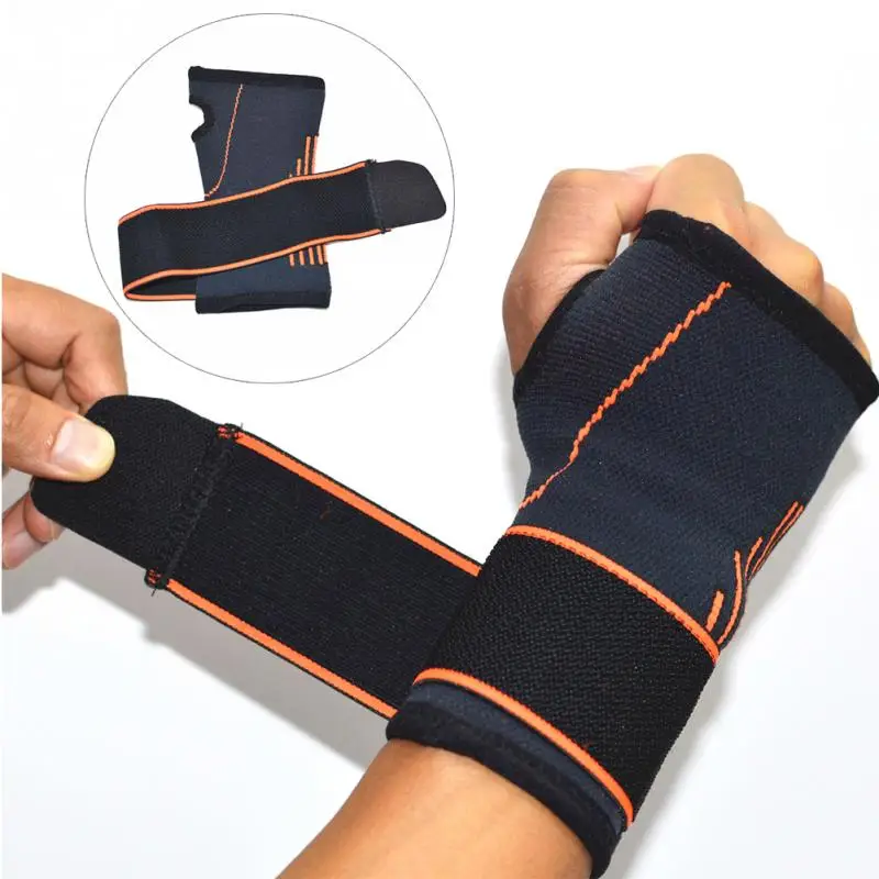 Wrist Guard Wristbands Sport Sweatband Hand Tennis Adjustable Outdoors Sports Carpal Strain Band
