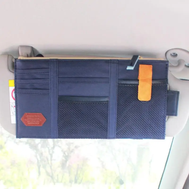 

Multifunction Car Sun Visor Storage Bag Glasses Ticket Phone Organizer Holder Pocket Auto Styling Fit Most Vehicles 29.1 x 4.5cm