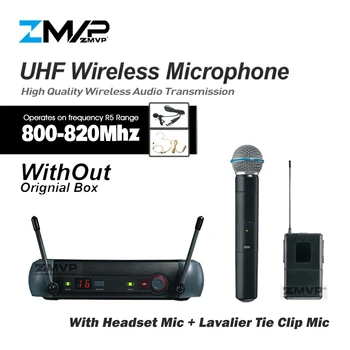 

ZMVP PGX24 PGX14 UHF Wireless Microphone System With PGX Bodypack BETA58 Handheld Transmitter Headset Lavalier Mic Without Box