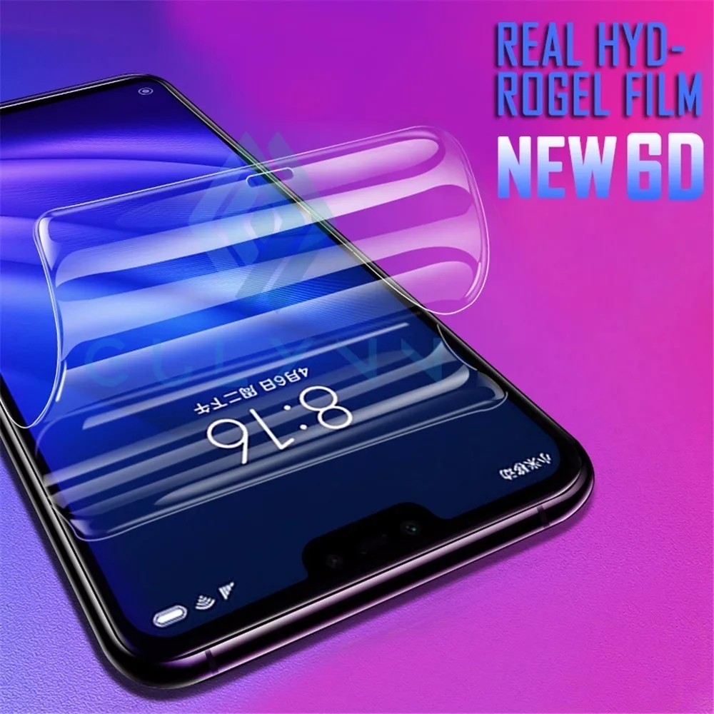 Мягкая Гидрогелевая пленка 6D с полным покрытием для Xiaomi Redmi 7 6 6A Pro 5 Plus Note 8 9 Защита