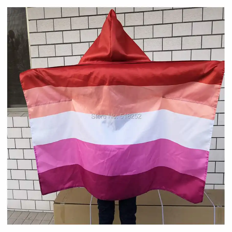 Orange And Pink Lesbian Body Cape Flag 3x5ft Banner 150x90cm Pride