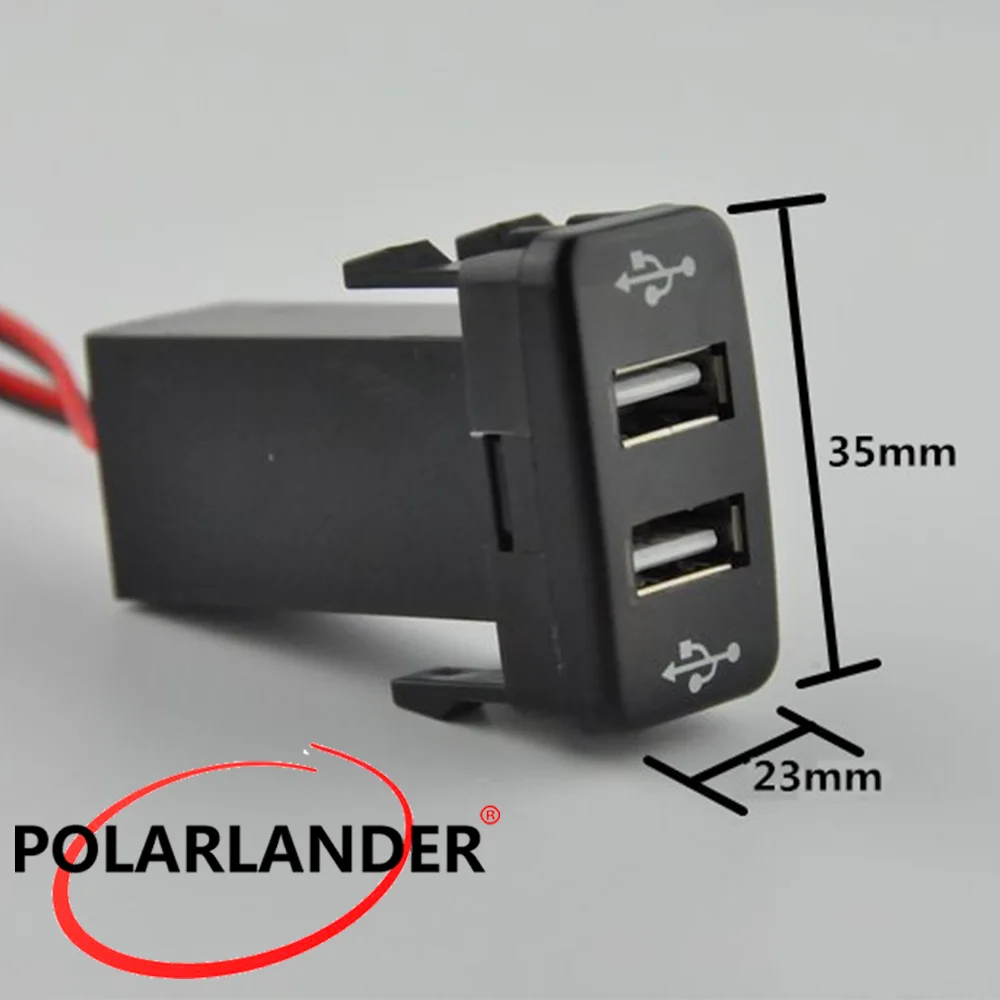 12V 2.1A Socket Dashboard Ports USB For Mazda Dual USB Car Charger USB