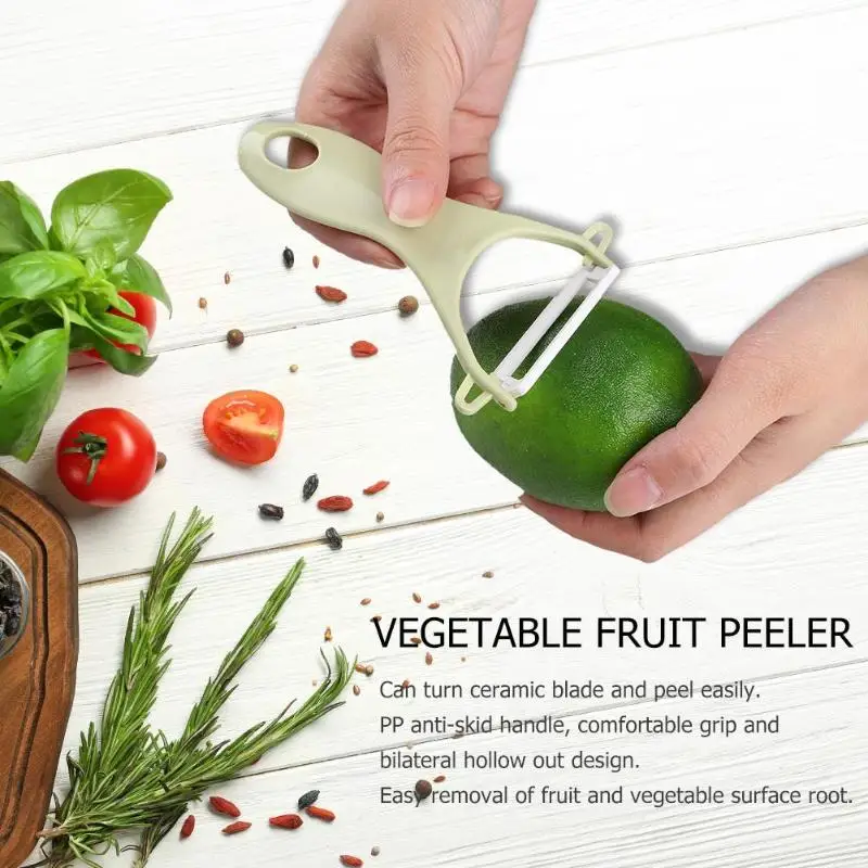 

Ceramics Fruit Peeler Cutter Vegetable Fruit Peeler Slicer Anti-slip Handle Kitchen Tool Multi-purpose Vegetable Peeler