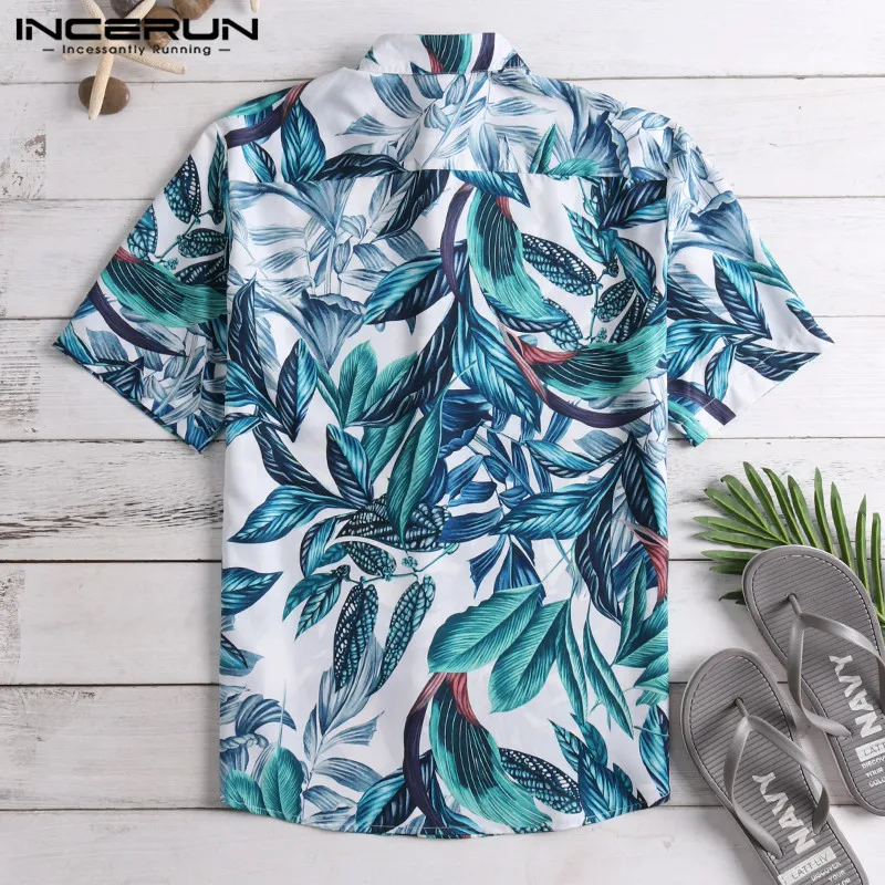 الرجال قميص قصير الأكمام طية صدر السترة زر أسفل فضفاض الشاطئ Camisa عارضة قميص هاواي الرجال الملابس عطلة 2019 الاستوائية المحملة قمم الرجال قميص قصير الأكمام طية صدر السترة زر أسفل فضفاض الشاطئ Camisa عارضة قميص هاواي الرجال الملابس عطلة 2019 الاستوائية المحملة قمم