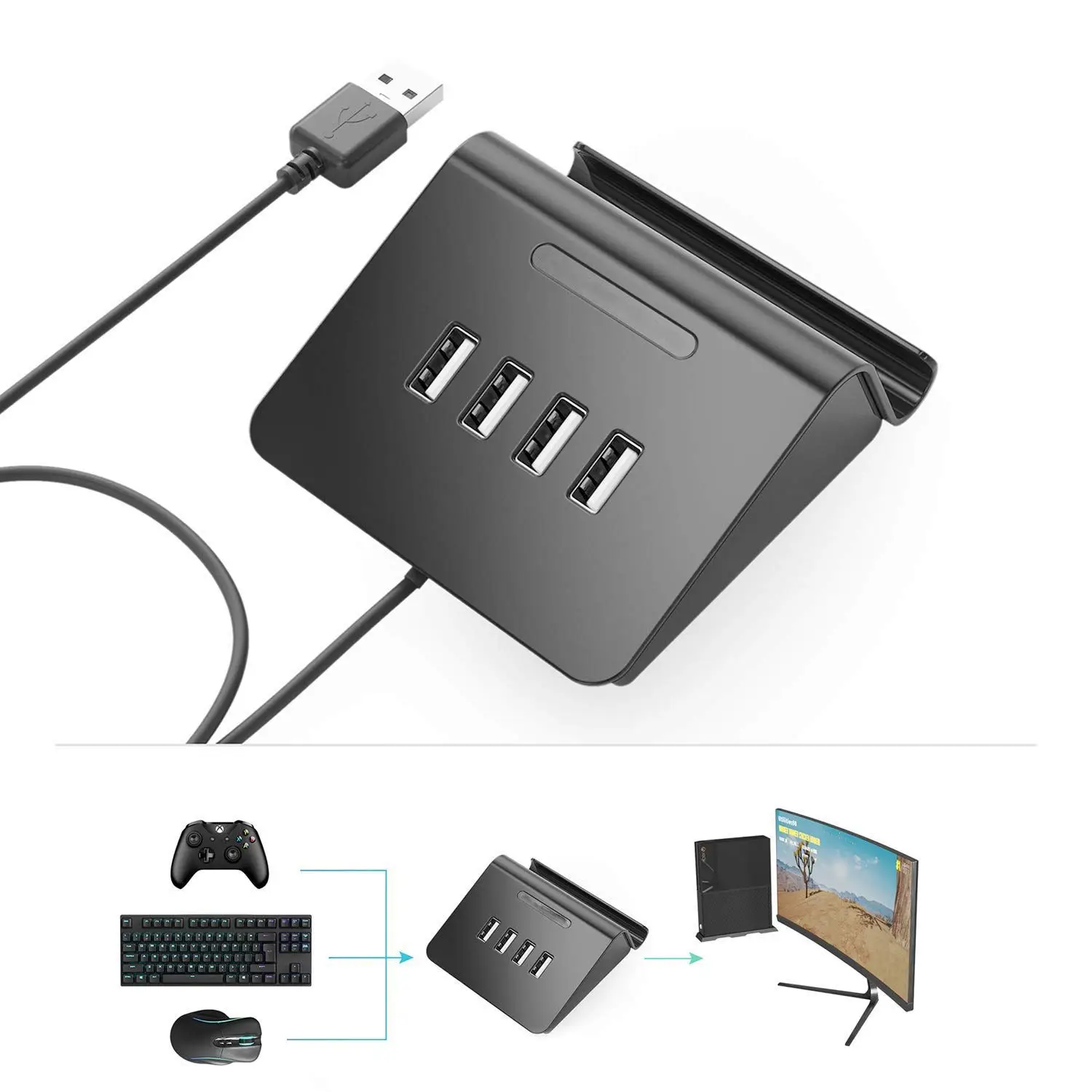 

For PUBG FPS Game Controller Keyboard and Mouse 4 in 1 HUB Adapter for PiS3 / PS4 / XBOX One / Nintedfndo Switch