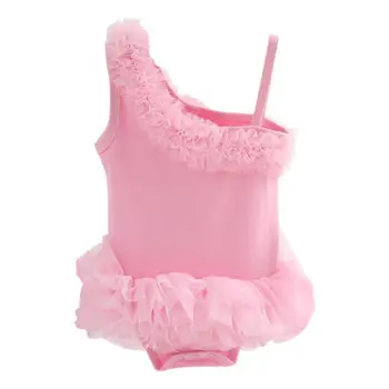 

Summer One Shoulder Cute Rompers Leotards Girls Infant Cotton Stretchy Ballet Dance Costume