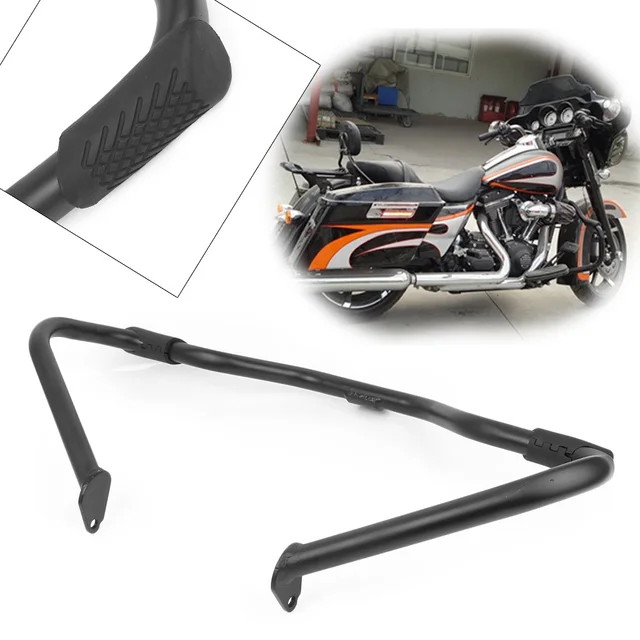For Harley Black Motorcycle Highway Rail Engine Guard Crash Bar Touring