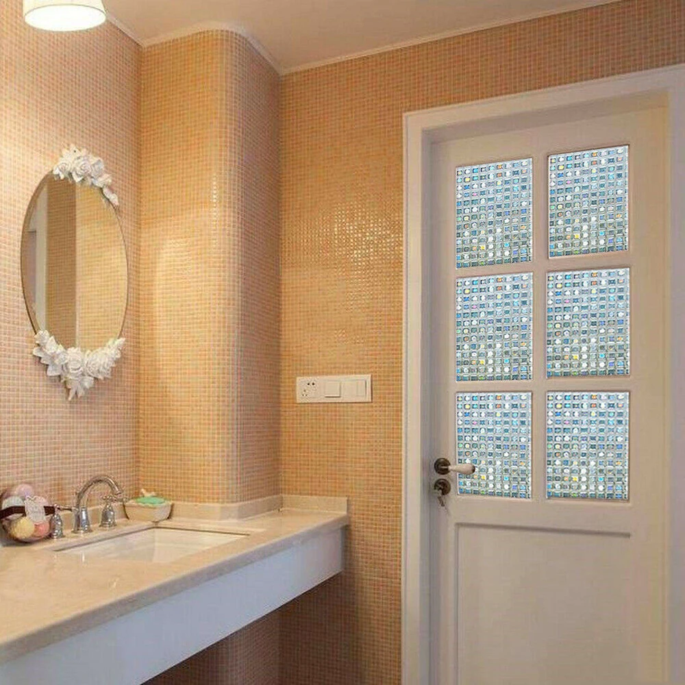 Новые Полезные 3D стекло наклейки матовый Декор для ванной, дома Спальня Гостиная окна защиты от грязи
