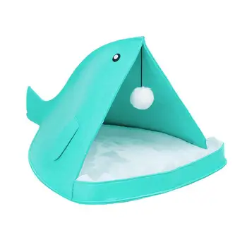 

Dog house Shark Shaped Felt Pet Nest with Mat and Ball set for animals cama para cachorro pet bed