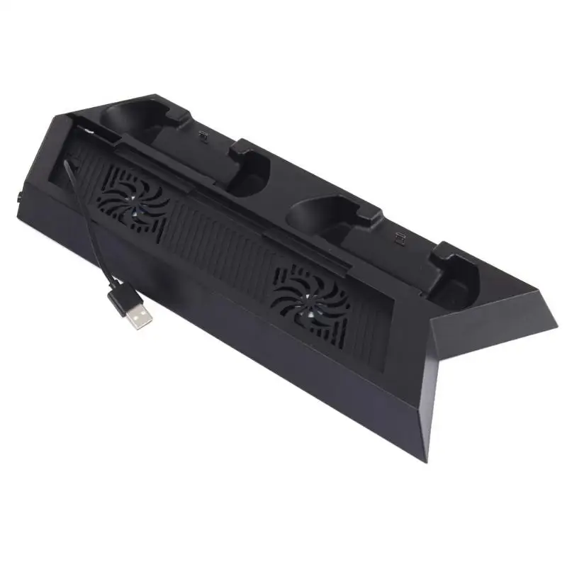  USB Gamepad Charging Bracket Stand for PS4 with 2 Controller Charging Dock Game Cooling Station Ver