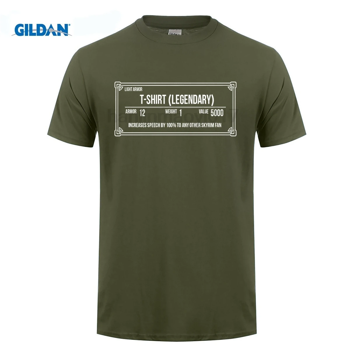 

GILDAN Design T Shirts Casual Cool Gildan Crew Neck 100% Cotton Short Sleeve Skyrim Inspired Legendary Mens Tee