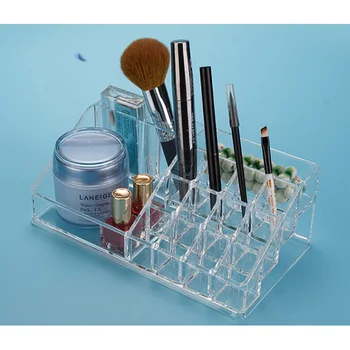 

Multifunction 16-Grid Acrylic Makeup Cosmetics Jewelry Stand Rack Organizer (Transparent)