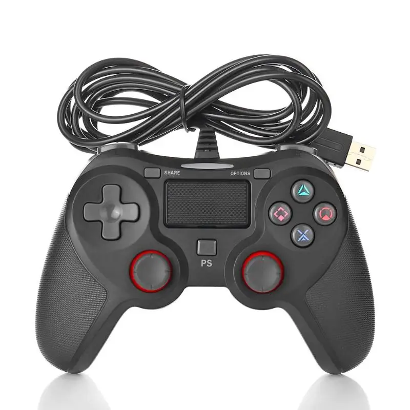 Проводной контроллер USB с двойной вибрацией для PS4 PlayStation 4 Window|Геймпады| |