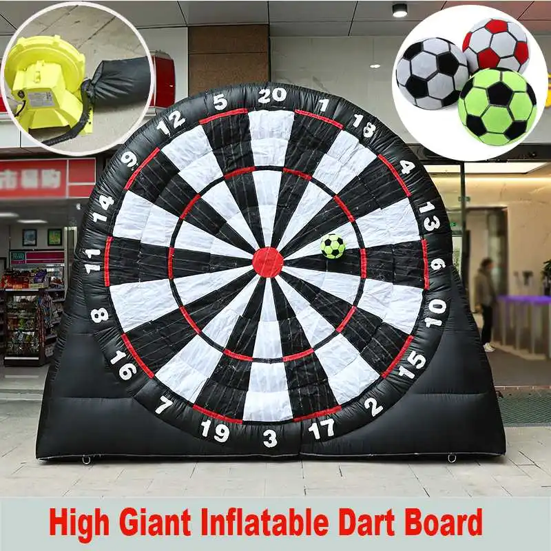 

4 Meter 3 Balls Inflatable Dart Board Throwing Soccer Darts Sport Carnival Sport Games, Giant Football Inflatable Dart Board New