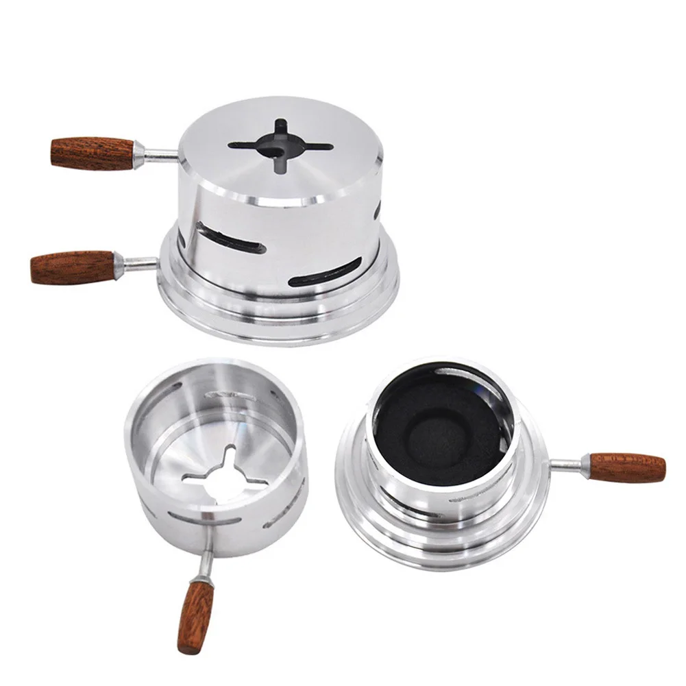 Professional Heat Keeper Double Handle Carbon Box Aluminum Alloy Hookah Shisha Burner Smoking Charcoal Stove |