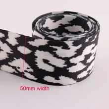 5 ярдов мода уникальный дизайн белый и черный " 50 мм полиэстер/хлопок тесьма для швейное изделие для сумки Швейные аксессуары