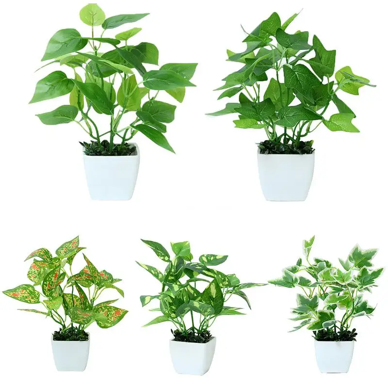 

Simulation Green Pot Green Plant Decoration Table Top Shape Home Living Room Bonsai Mini Decorations 2019 New