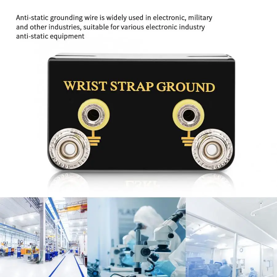 

L Shaped Anti-static Grounding Receptacle Workbench Metal Wrist Strap Ground Socket 2019