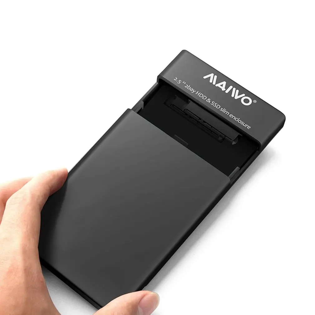  K25682 25 pulgadas Dual Bay HDD SSD Slim carcasa USB3.0 de almacenamiento de disco duro externo par