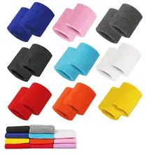 2 шт полотенце Материал нарукавники Спорт Пот дышащий Удобный черный красный синий или розовый