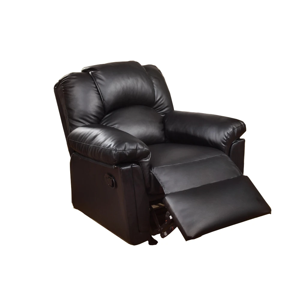 Bonded Leather Rocker/Recliner Black | Мебель