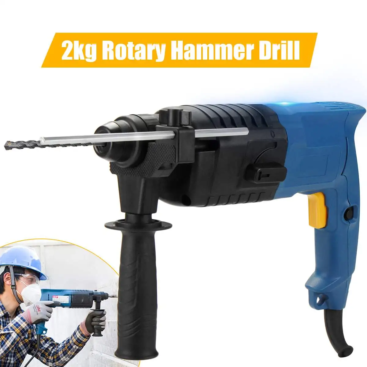 

220V 500W Variable Speed Electric Rotary Hammer Drill DIY Woodworking Steel Wall Concrete Power Tools Multi-functional Drill