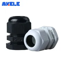 10 шт./лот кабельный ввод Pg19 черный, белый цвет Пластик нейлон Водонепроницаемые кабельные сальники суставов Ip68 кабельный разъем для 12-15mm кабеля