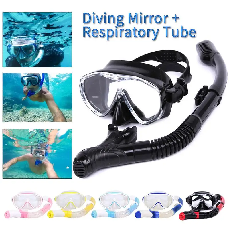 Маска Для Сноркелинга Дайвинг Маска трубки комплект подводное плавание очки одежда заплыва легко дыхание сухой трубка