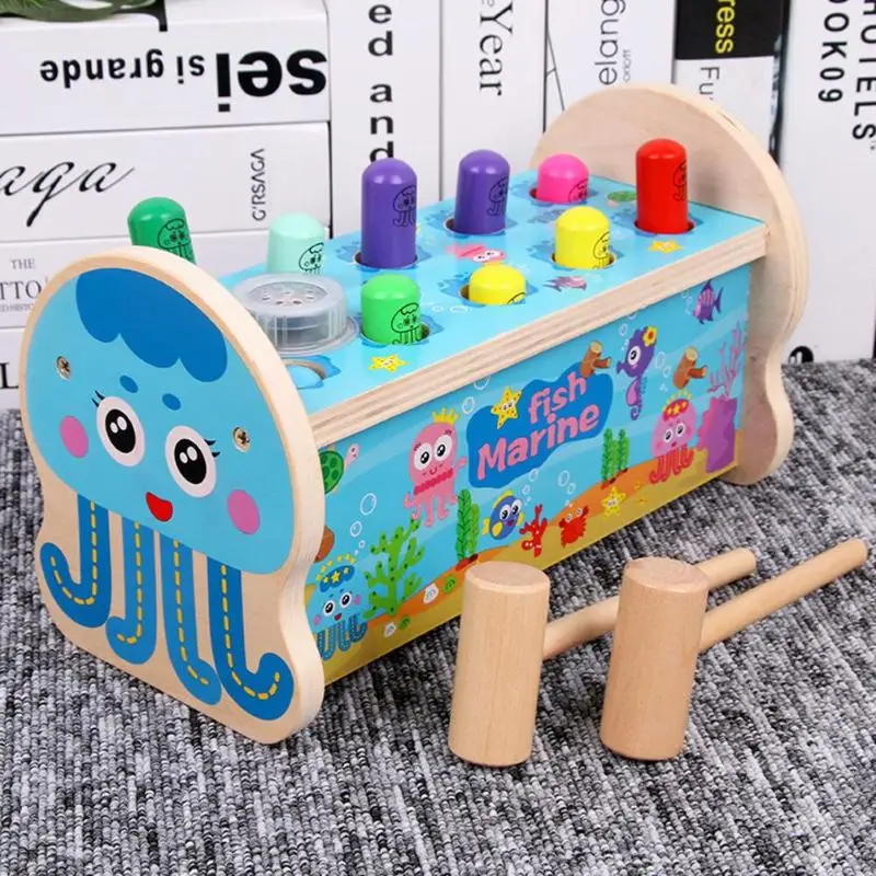 

Wooden Children Parent-child Interaction Ocean Whack-a-mole Puzzle Toys