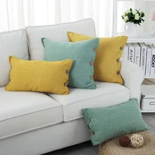 

LDAJMW Hot Sale Small Clear New Japanese Lattice Hug Pillowcase Cushion Office Computer Chair Back Waist Pillowcase 30x50cm