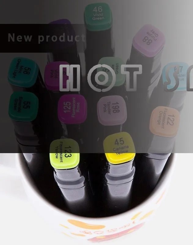 

Hot Sale Marker pen set color student anime multiple colour painting design special alcohol oily double-head brush