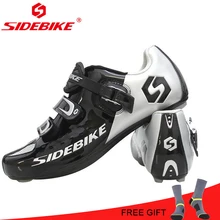 SIDEBIKE/Обувь для шоссейного велосипеда; профессиональная обувь для велоспорта с самоблокирующимся замком; обувь для велоспорта; дышащие спортивные кроссовки для гонок; Zapatos Ciclismo