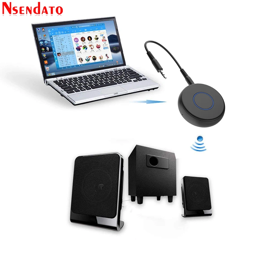 3 5mm Jack Wireless Bluetooth 5 0 Music Transmitter Audio Adapter for TV Computer Notebook Launch Audio to Headphones Speakers