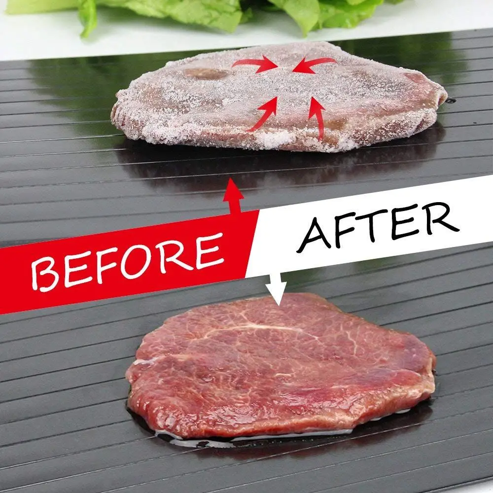 Fast Defrosting Tray Thaw Frozen Food Meat Fruit HOT Quick Defrosting Plate Board Defrost Kitchen Gadget Tool Material Aluminium Fast Defrosting Tray Thaw Frozen Food Meat Fruit HOT Quick Defrosting Plate Board Defrost Kitchen Gadget Tool Material Aluminium