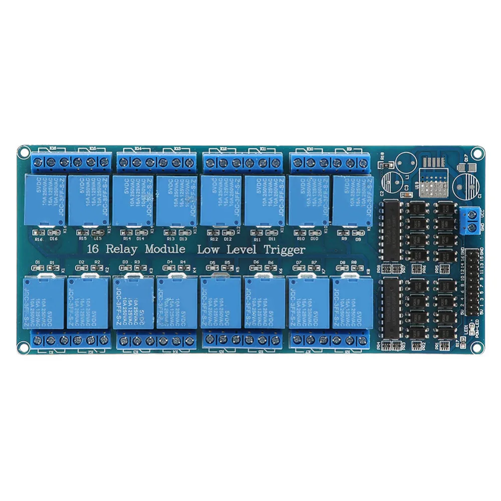 1 Pcs 12V 16 Channel Relay Module with Optocoupler Low Level Trigger 16