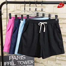 Летние женские джинсовые шорты бойфренда, джинсы в стиле ретро, модные хлопковые свободные штаны ярких цветов, джинсовые шорты, большие размеры O8R2