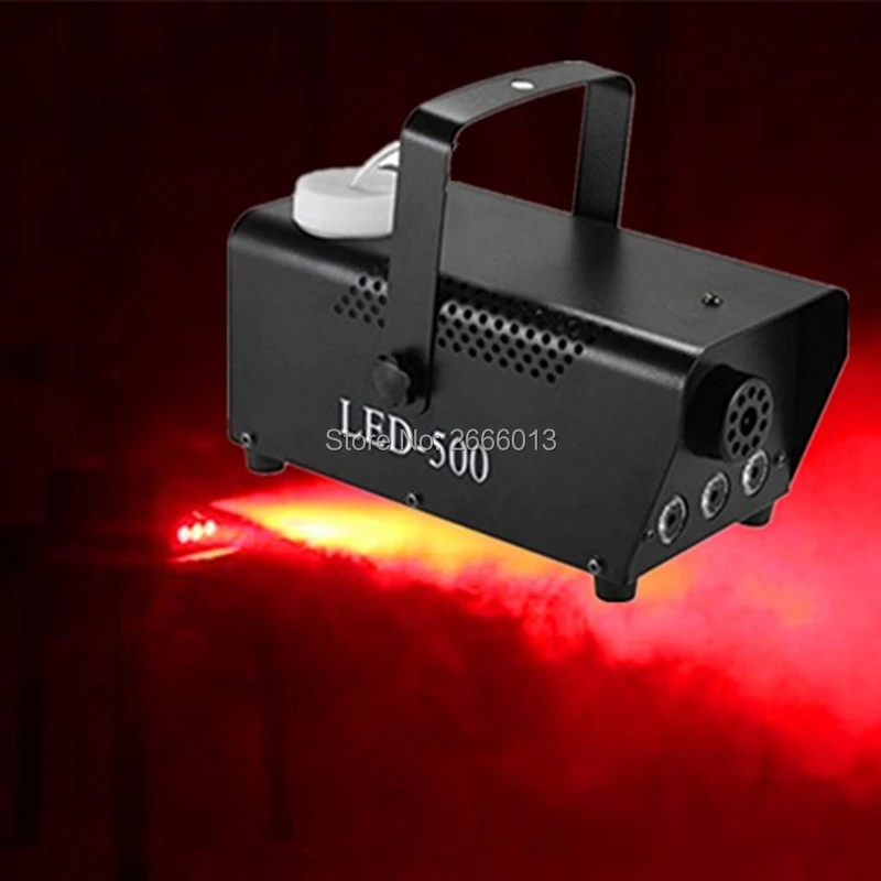 

Red Color Wireless Control 500W Fog Machine With 3pcs LED Light/LED Smoke Machine /Professional LED Fogger / Stage Smoke Ejector