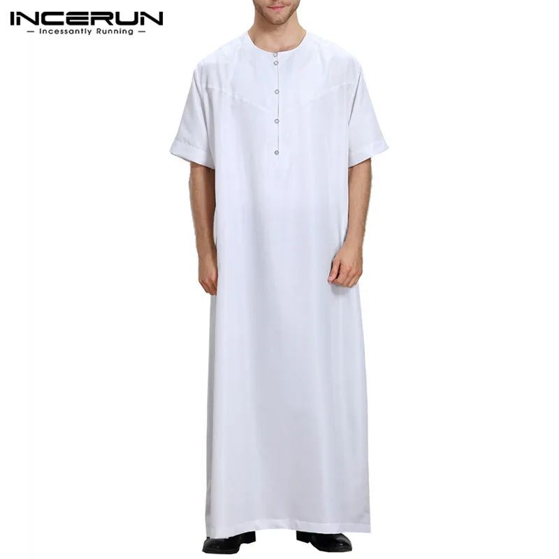 Kaftan Mens Robe Dashiki Abaya Arab Clothing Man Islamic Ropa Arabe