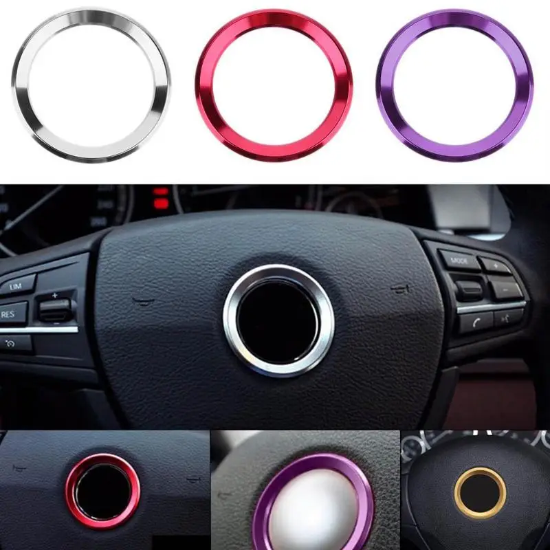 

VODOOL Car Styling Steering Wheel Aluminum Alloy Car Steering Wheel Decoration Ring Cover Case for BMW All Series Car Accessorie
