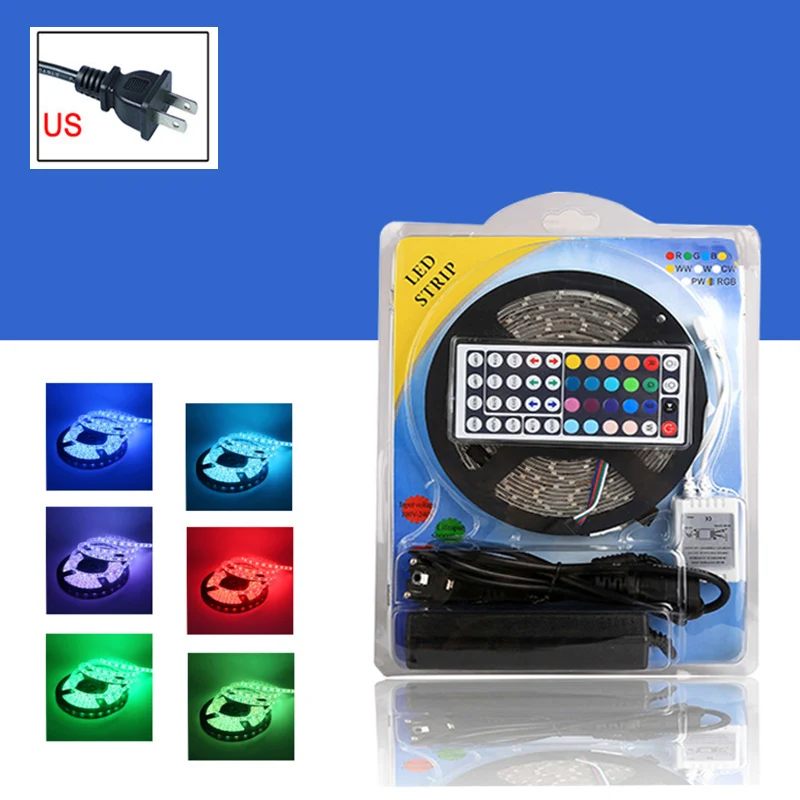 5 M 300 светодиодный SMD 2835 5050 RGB гибкий линейный свет + пульт DC 12 V Питание Pro | Лампы и