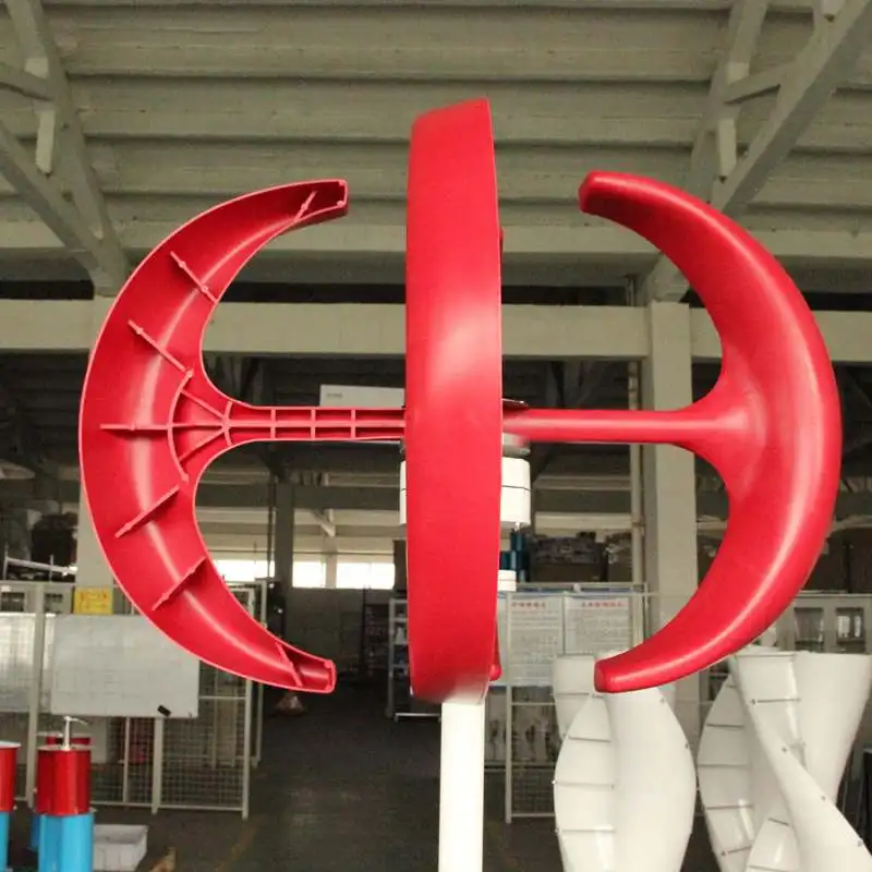 Tanie 800W turbina wiatrowa 12V24V 4 ostrze latarnia oś pionowa do użytku domowego użytku ulicznego