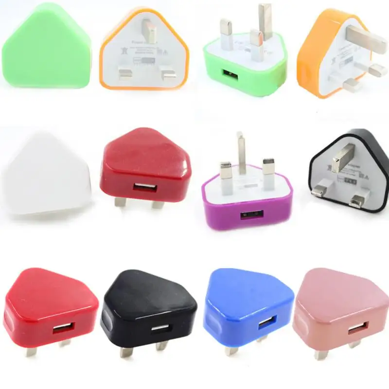 

UK Plug Mains Wall 3 Pin USB Power Adaptor Charger Universal For Mobile Cell Phone iphone Huawei Xiaomi