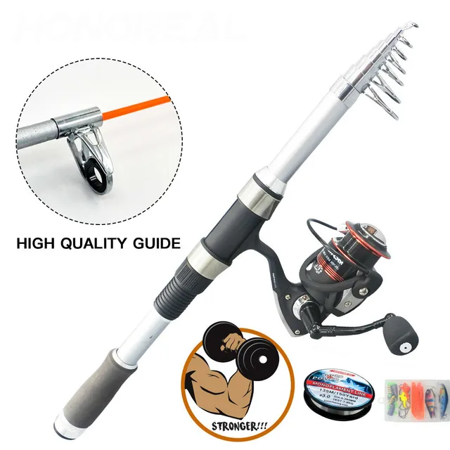 Best Price 2018 New Telescopic Fishing Rod Combo Spinning 5.2:1/9+1BB Fishing Reel Monofilament Fishing Line Lure Box Peche Pesca Best Price 2018 New Telescopic Fishing Rod Combo Spinning 5.2:1/9+1BB Fishing Reel Monofilament Fishing Line Lure Box Peche Pesca