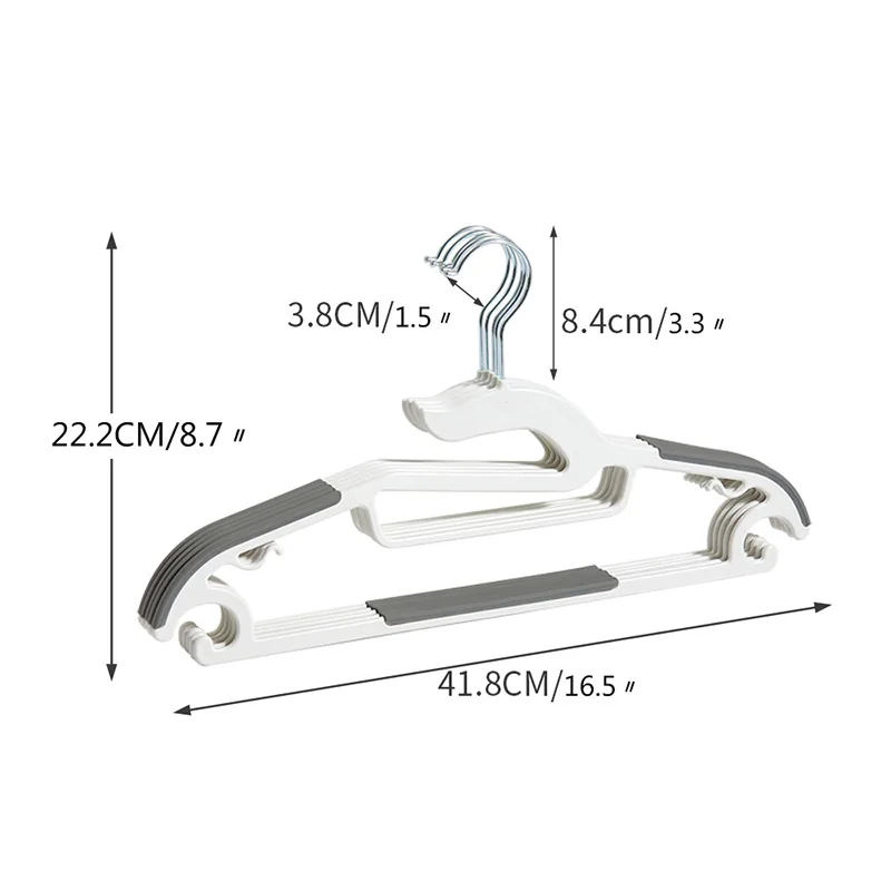 ORZ 5 Pack Clothes Hangers Non-Slip Hanger for Pants Dress Jacket Underwear Shirt Clothes Holder Closet Organizer Drying Rack
