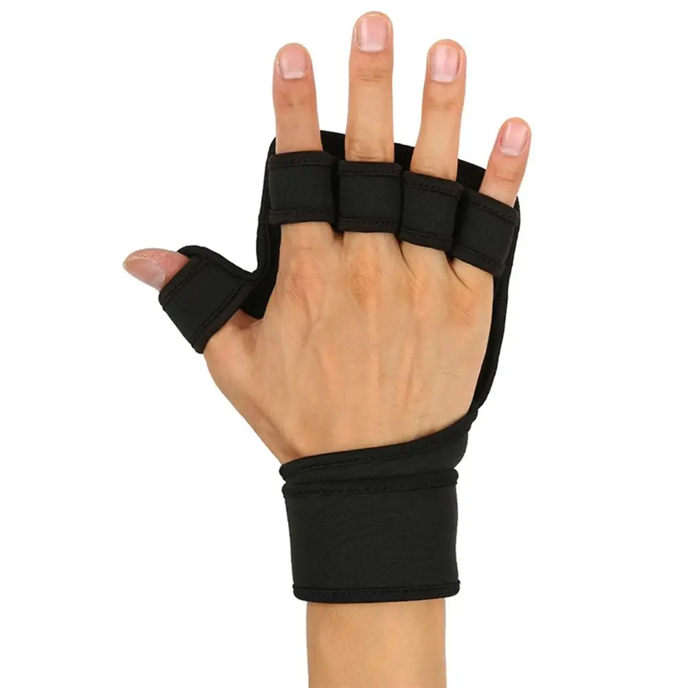 1 пара перчаток для тяжелой атлетики противоскользящие высокопрочные перчатки для тренажерного зала с полупальцами перчатки для тяжелой атлетики S, M, L черные