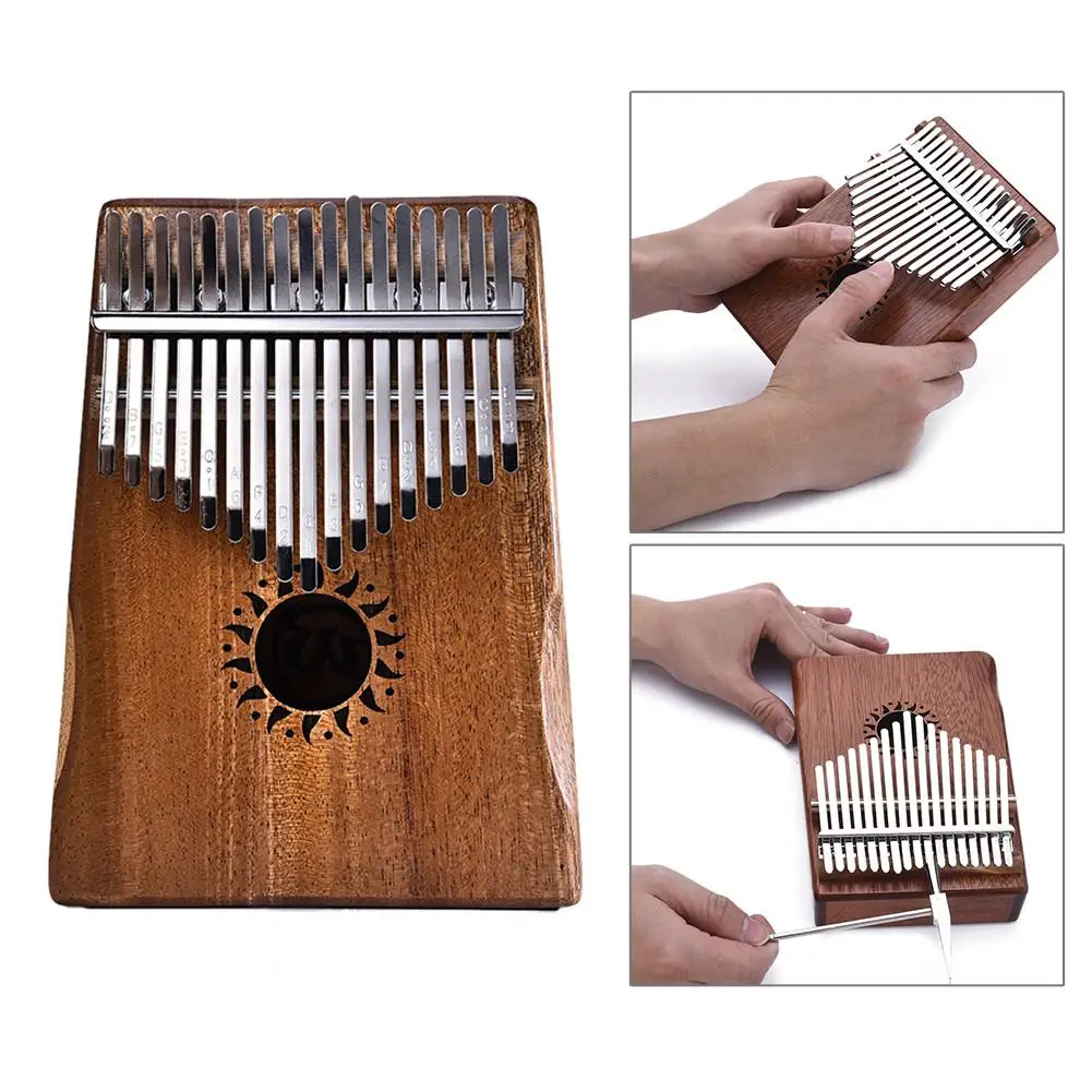 Клавиатура Kalimba Mounchain для детей и взрослых с 17 клавишами жесткая музыкальная