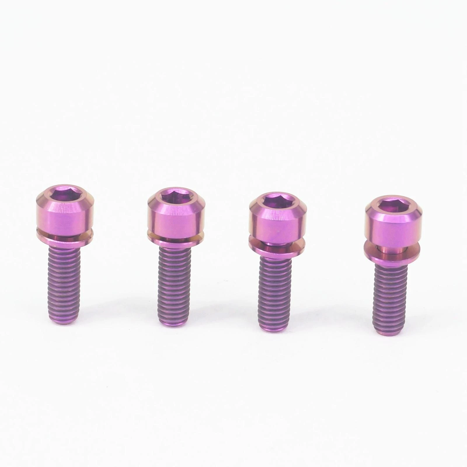 Pack of 3 Purple Anodised Aluminium Bolts M6 x 50mm Alloy Screw Bolt Pack of 3 Purple Anodised Aluminium Bolts M6 x 50mm Alloy Screw Bolt