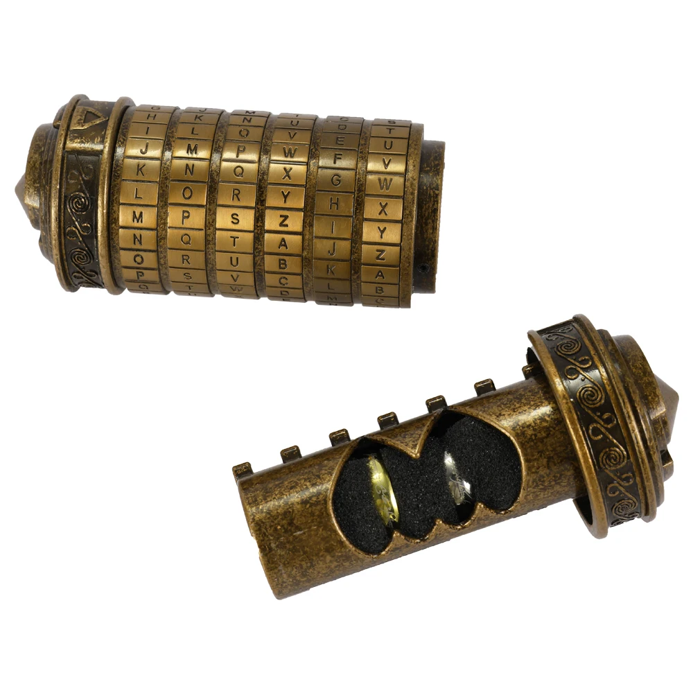 

Da Vinci Code Alphabet Locks for Retro Birthday Valentine Gift Box Cylinder Lockbox Home Decoration